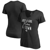 Atlanta Hawks Women's Just a Girl V-Neck T-Shirt Black