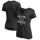 Memphis Grizzlies Women's Just a Girl V-Neck T-Shirt Black