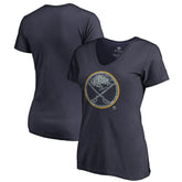Buffalo Sabres Women's Static Logo V-Neck T-Shirt - Navy | NHL sale