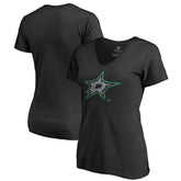 Dallas Stars Women's Static Logo V-Neck T-Shirt - Black | NHL near me
