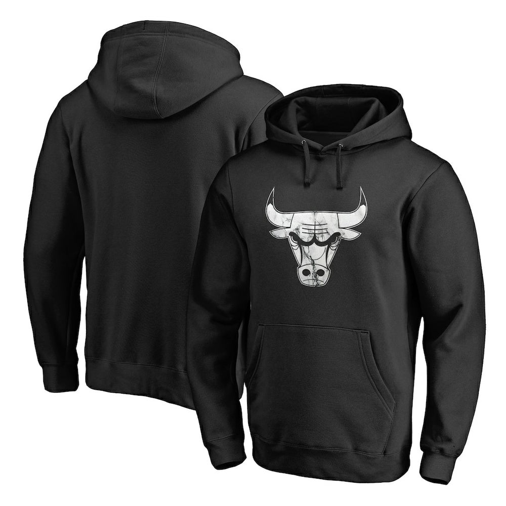 Chicago Bulls Marble Logo Pullover Hoodie Black