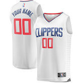 Fanatics LA Clippers Youth Fast Break Custom Replica Jersey White Association Edition