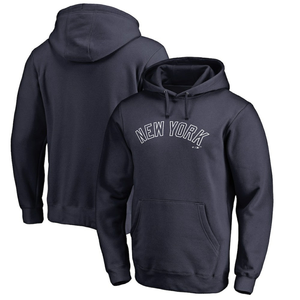 New York Yankees Official Wordmark Fitted Pullover Hoodie Online