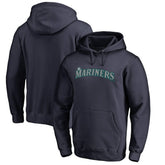 Seattle Mariners Official Wordmark Fitted Pullover Hoodie for sale