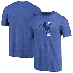 Indianapolis Colts Throwback Logo Tri-Blend T-Shirt - Royal - NFL