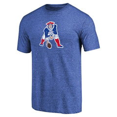 New England Patriots Throwback Logo Tri-Blend II T-Shirt - Royal - NFL