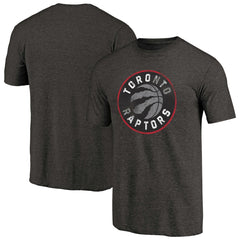 Toronto Raptors Distressed Logo Tri-Blend T-Shirt Black