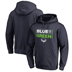 Seattle Seahawks Alternate Team Logo Gear Blue & Green Pullover Hoodie - College Navy - NFL