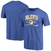 St. Louis Blues Vintage Collection Line Shift Tri-Blend T-Shirt - Royal | NHL on sale