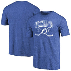 Tampa Bay Lightning Vintage Collection Line Shift Tri-Blend T-Shirt - Heathered Blue | NHL sale