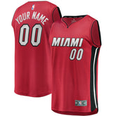 Fanatics Miami Heat Youth Fast Break Replica Custom Jersey Red Statement Edition