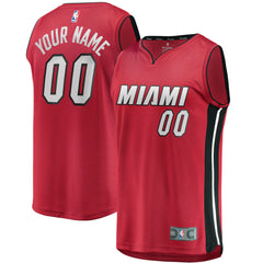 Fanatics Miami Heat Youth Fast Break Replica Custom Jersey Red Statement Edition