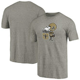 New Orleans Saints Throwback Logo Tri-Blend T-Shirt - Ash - NFL
