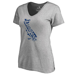 Los Angeles Dodgers Women's Hometown Collection Knockout State V-Neck T-Shirt Online