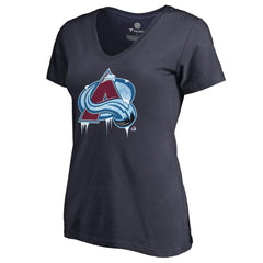 Colorado Avalanche Women's Fan Favorite Team Slogan V-Neck T-Shirt - Navy | NHL on sale