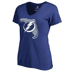 Tampa Bay Lightning Women's State Fan Favorite Team Slogan V-Neck T-Shirt - Blue | NHL on sale