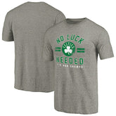 Boston Celtics No Luck Hometown Collection Tri-Blend T-Shirt Gray