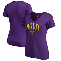 New Orleans Pelicans Women's NOLA Beads Hometown Collection T-Shirt Purple