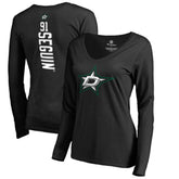Tyler Seguin Dallas Stars Women's Backer Name & Number Slim Fit Long Sleeve V-Neck T-Shirt - Black | NHL near me