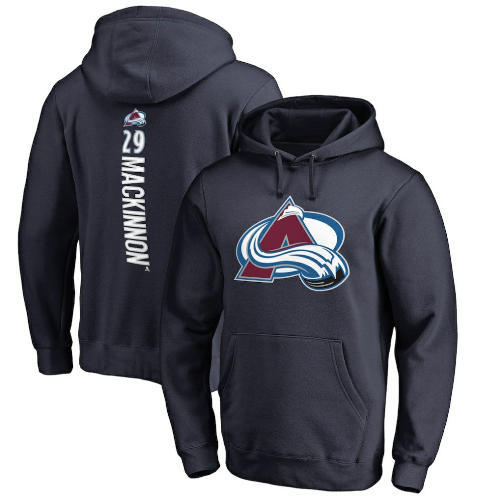 Nathan MacKinnon Colorado Avalanche Backer Name & Number Pullover Hoodie - Navy | NHL discount