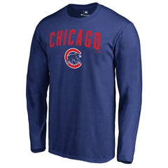 Chicago Cubs Team Lockup Long Sleeve T-Shirt Discount