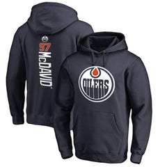 Connor McDavid Edmonton Oilers Backer Name & Number Pullover Hoodie - Navy | NHL online