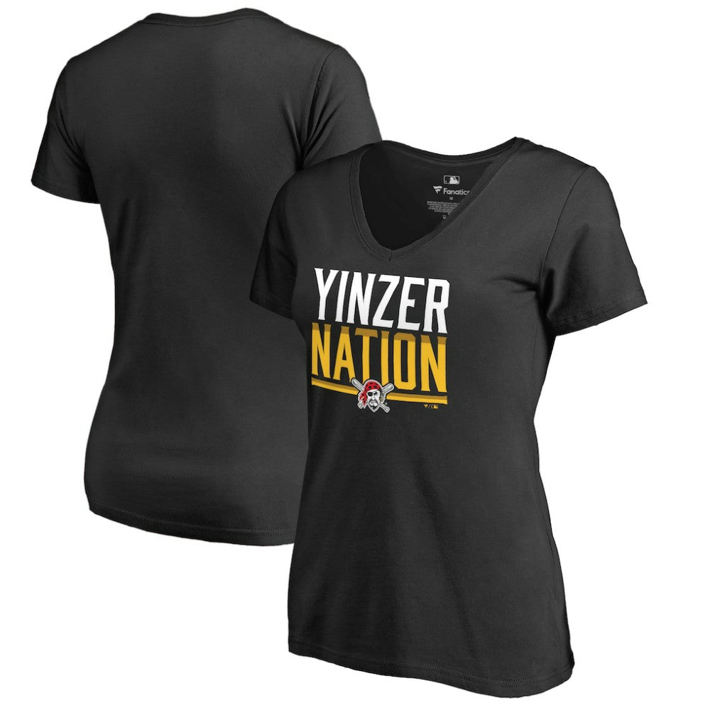 Pittsburgh Pirates Women's Hometown Collection Yinzer Nation V-Neck T-Shirt Discount