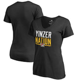 Pittsburgh Pirates Women's Hometown Collection Yinzer Nation V-Neck T-Shirt Discount