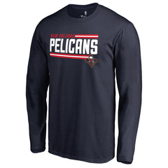 New Orleans Pelicans Onside Stripe Long Sleeve T-Shirt Navy