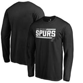 San Antonio Spurs Onside Stripe Long Sleeve T-Shirt Black