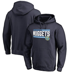 Denver Nuggets Onside Stripe Pullover Hoodie Navy