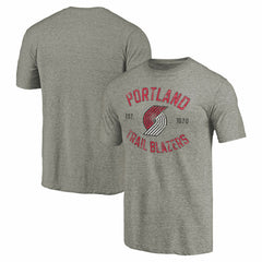 Portland Trail Blazers Team Heritage Tri-Blend T-Shirt Gray
