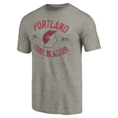 Portland Trail Blazers Team Heritage Tri-Blend T-Shirt Gray