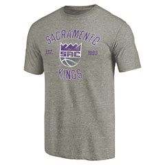 Sacramento Kings Team Heritage Tri-Blend T-Shirt Gray