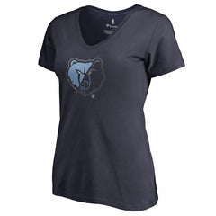 Memphis Grizzlies Women's X-Ray Slim Fit V-Neck T-Shirt Navy