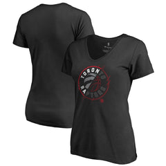 Toronto Raptors Women's X-Ray Slim Fit V-Neck T-Shirt Black