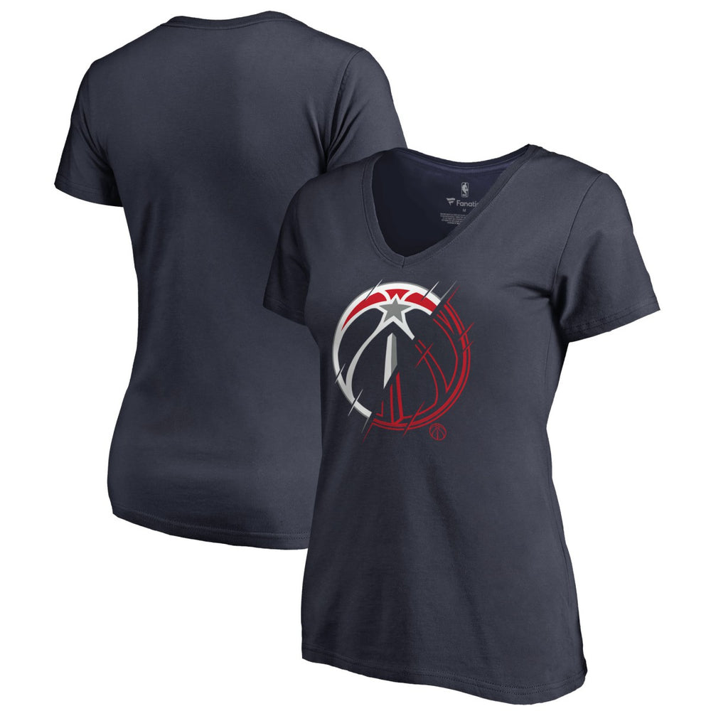 Washington Wizards Women's X-Ray Slim Fit V-Neck T-Shirt Navy