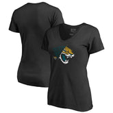 Jacksonville Jaguars Women's X-Ray Slim Fit V-Neck T-Shirt - Black - NFL