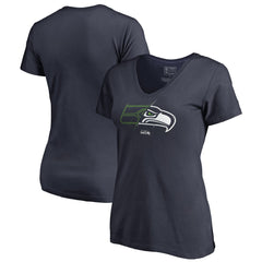 Seattle Seahawks Women's X-Ray V-Neck T-Shirt - Navy - NFL