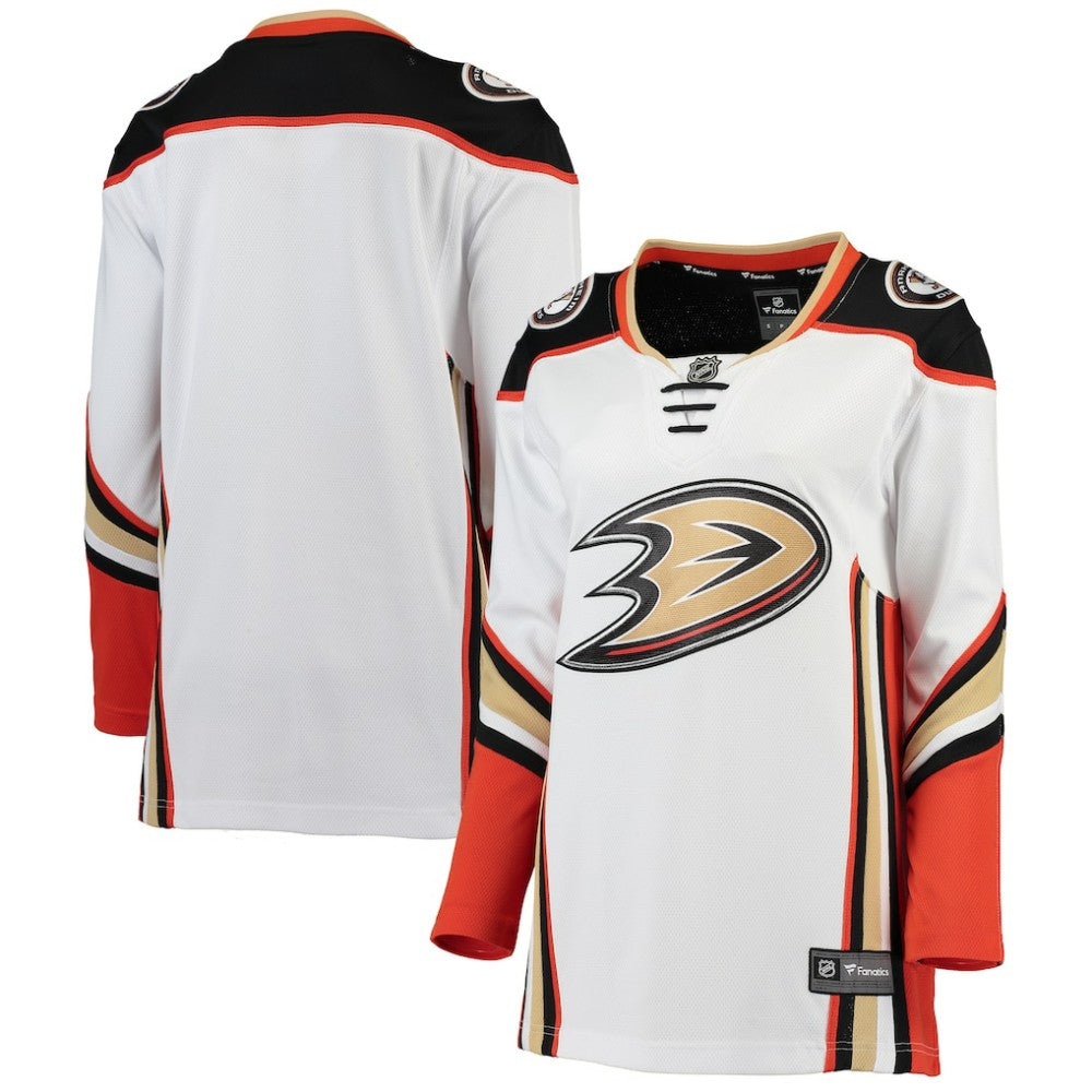 Anaheim Ducks Fanatics Women's Away Breakaway Jersey - White | Fanatics Lifestyle
