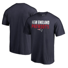 New England Patriots Iconic Collection Fade Out T-Shirt - Navy - NFL