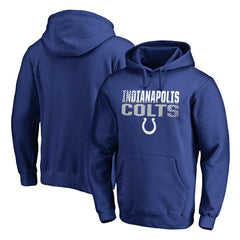 Indianapolis Colts Iconic Collection Fade Out Pullover Hoodie - Royal - NFL