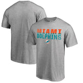 Miami Dolphins Iconic Collection Fade Out T-Shirt - Ash - NFL