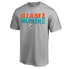 Miami Dolphins Iconic Collection Fade Out T-Shirt - Ash - NFL