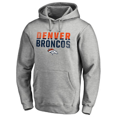 Denver Broncos Iconic Collection Fade Out Pullover Hoodie - Ash - NFL
