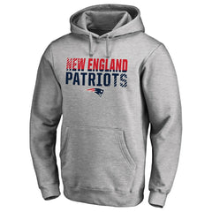New England Patriots Iconic Collection Fade Out Pullover Hoodie - Ash - NFL