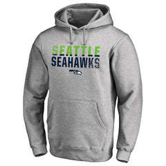 Seattle Seahawks Iconic Collection Fade Out Pullover Hoodie - Ash - NFL
