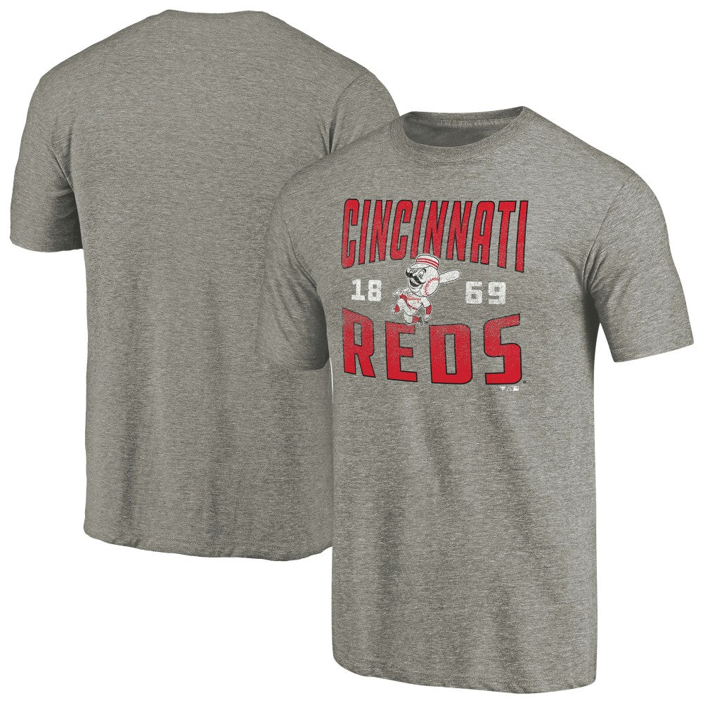 Cincinnati Reds Cooperstown Collection Antique Stack Tri-Blend T-Shirt Online