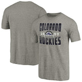 Colorado Rockies Cooperstown Collection Antique Stack Tri-Blend T-Shirt Online