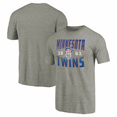 Minnesota Twins Cooperstown Collection Antique Stack Tri-Blend T-Shirt Outlet